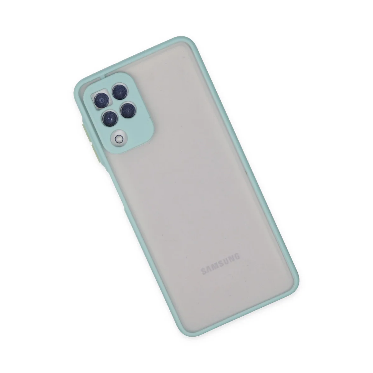 Galaxy A22 Kılıf Montreal Silikon Kapak - Turkuaz