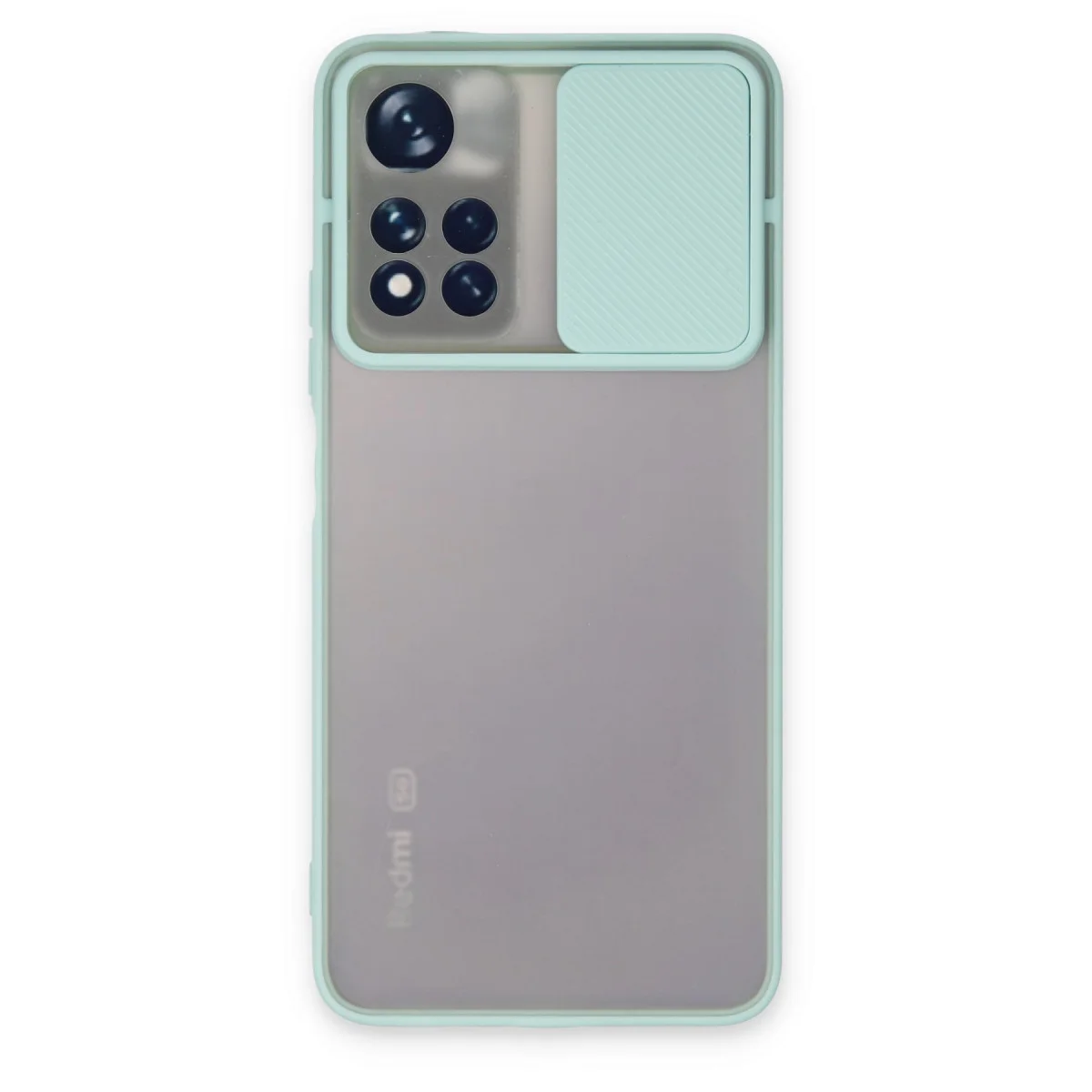 Redmi Note 11 Pro Plus 5G Kılıf Palm Buzlu Kamera Sürgülü Silikon - Turkuaz