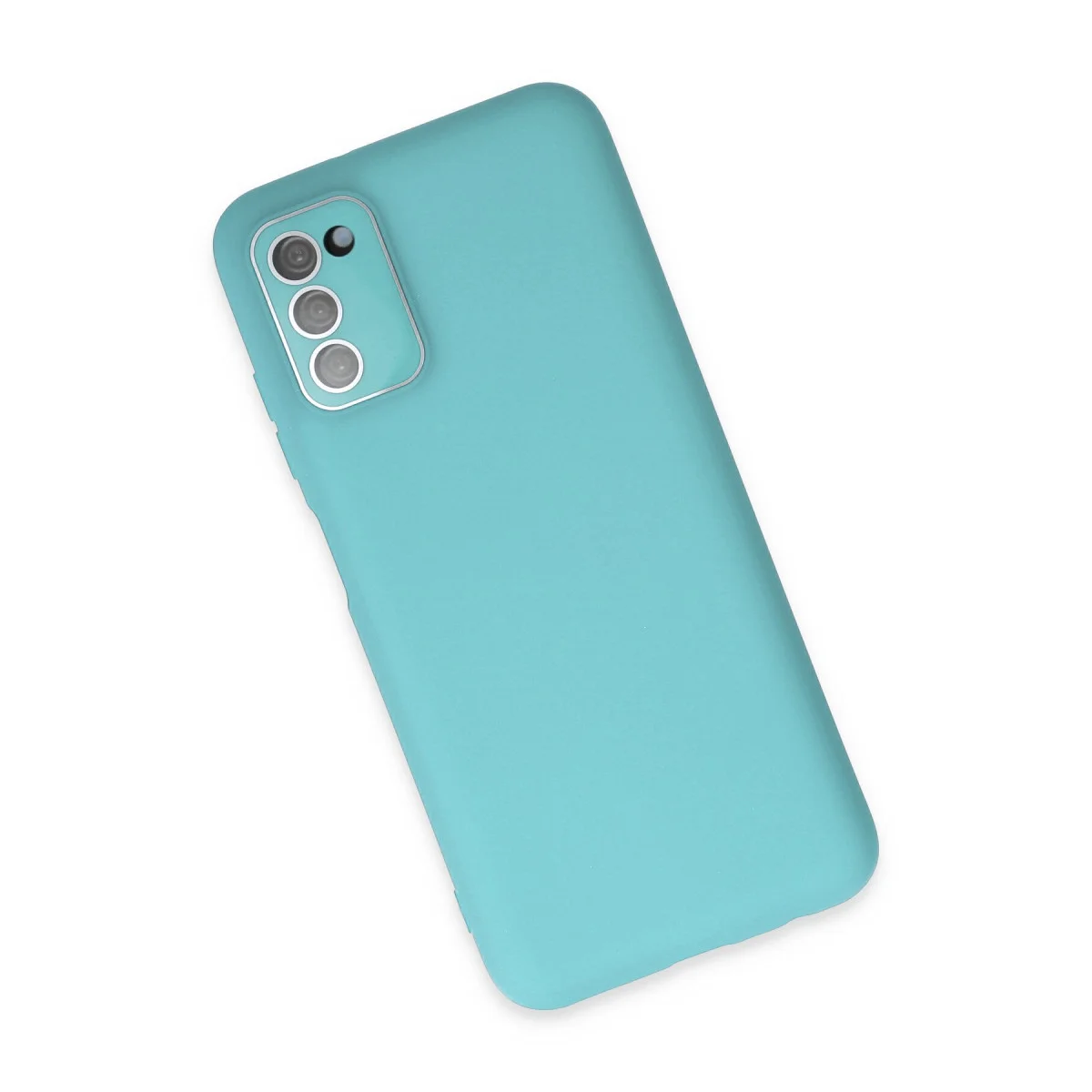 Galaxy A03S Kılıf Lansman Glass Kapak - Turkuaz
