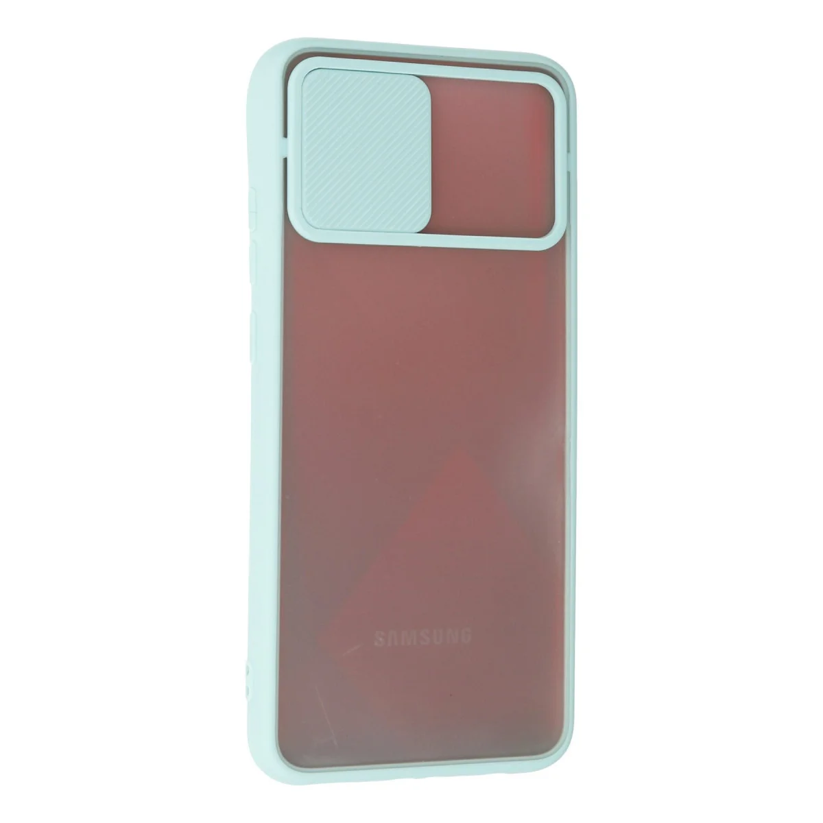 Galaxy A02S Kılıf Palm Buzlu Kamera Sürgülü Silikon - Turkuaz