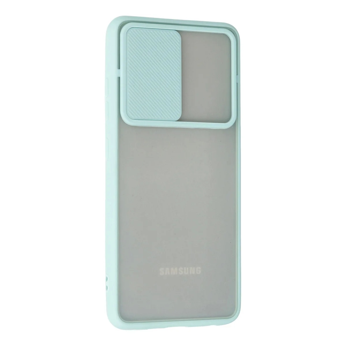 Galaxy A52 Kılıf Palm Buzlu Kamera Sürgülü Silikon - Turkuaz