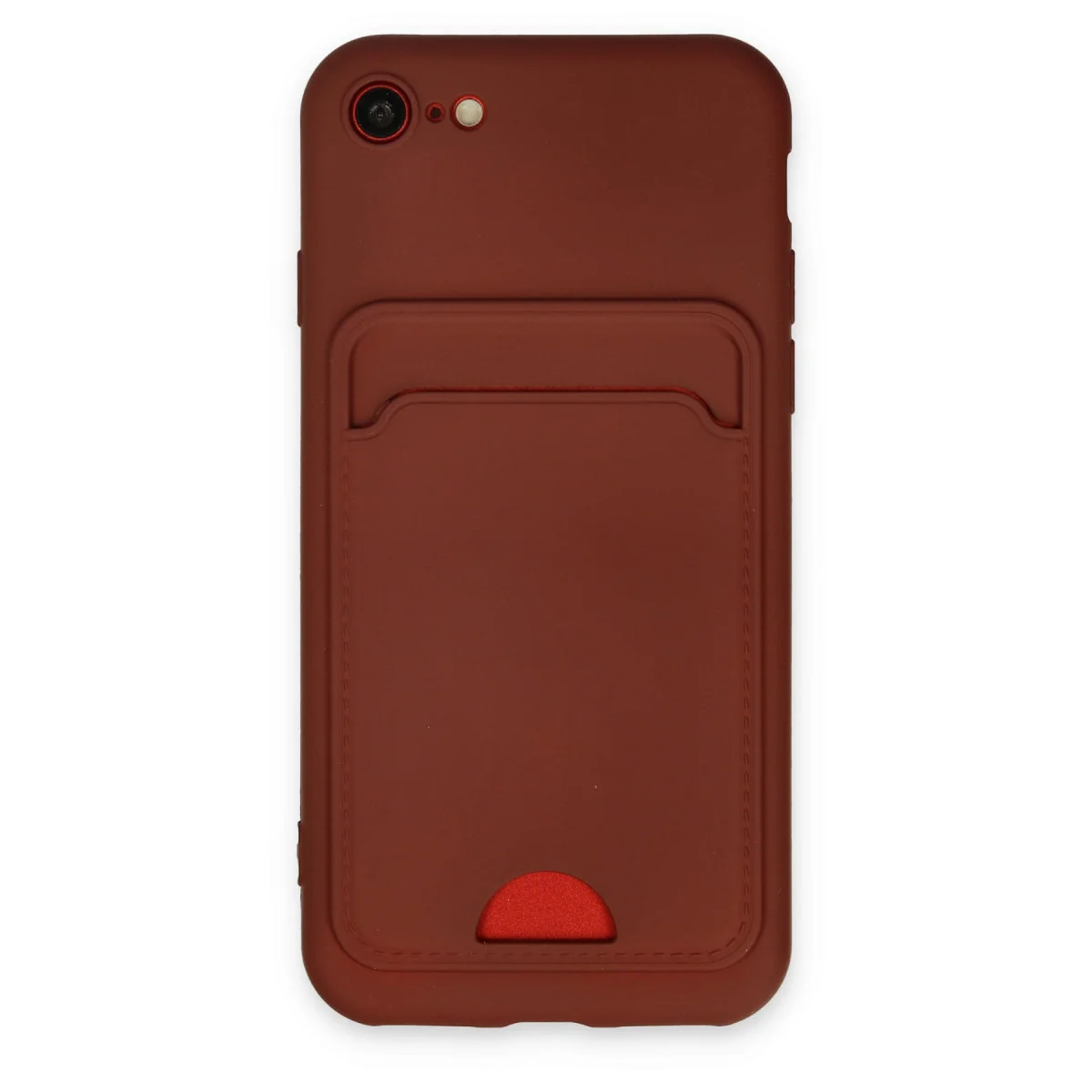 iPhone 7 Kılıf Kelvin Kartvizitli Silikon - Bordo