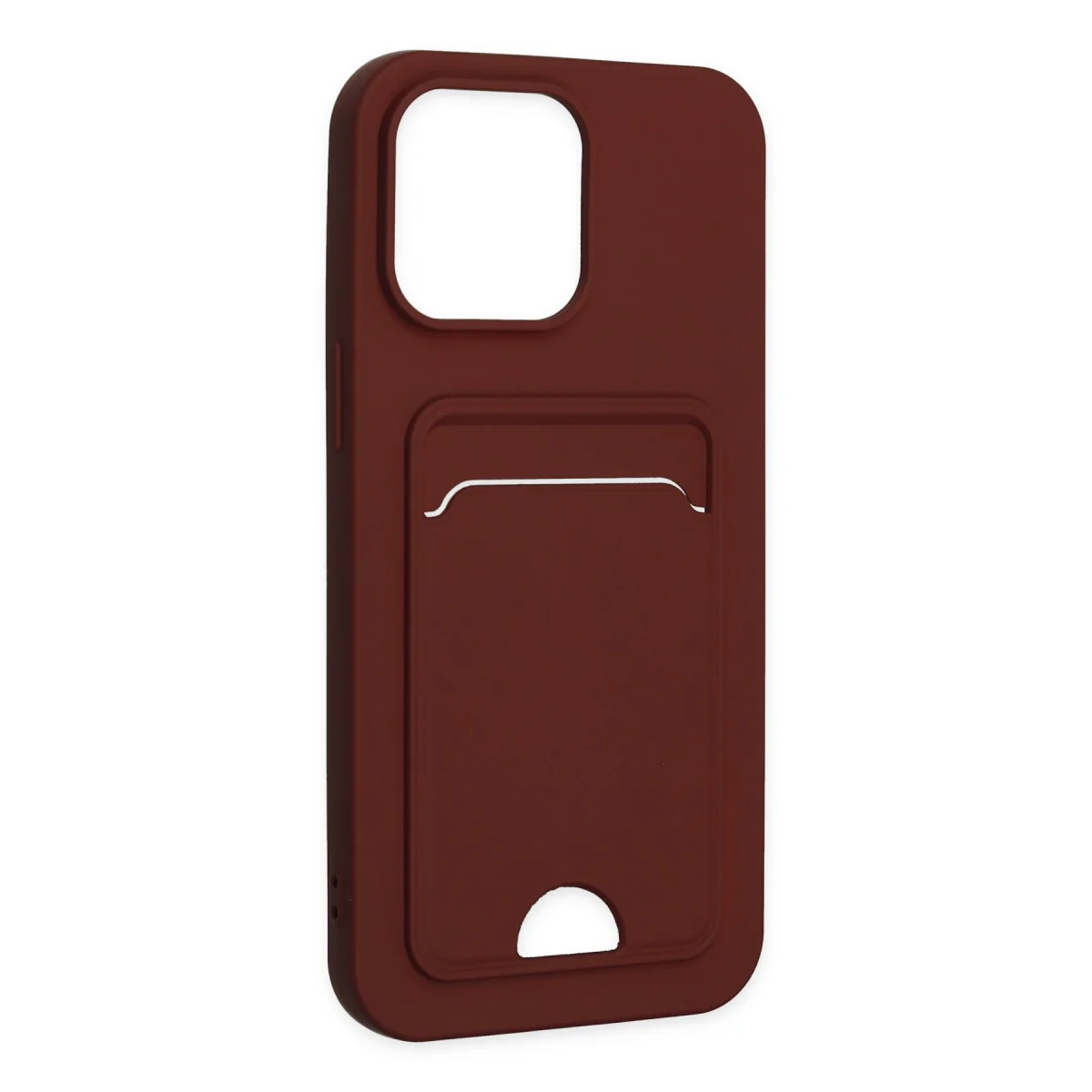 iPhone 14 Pro Kılıf Kelvin Kartvizitli Silikon - Bordo