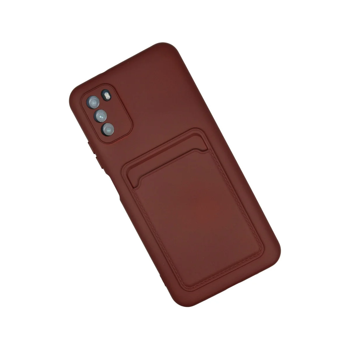 Pocophone M3 Kılıf Kelvin Kartvizitli Silikon - Bordo
