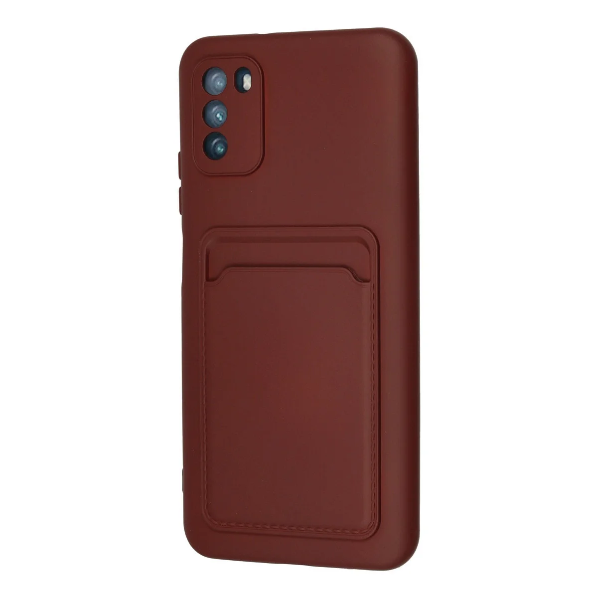Pocophone M3 Kılıf Kelvin Kartvizitli Silikon - Bordo