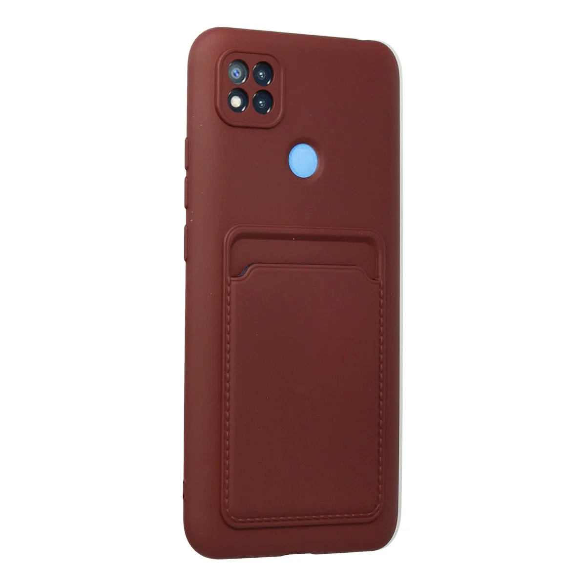 Redmi 9C Kılıf Kelvin Kartvizitli Silikon - Bordo