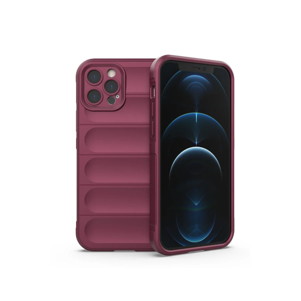 iPhone 12 Pro Kılıf Optimum Silikon - Bordo