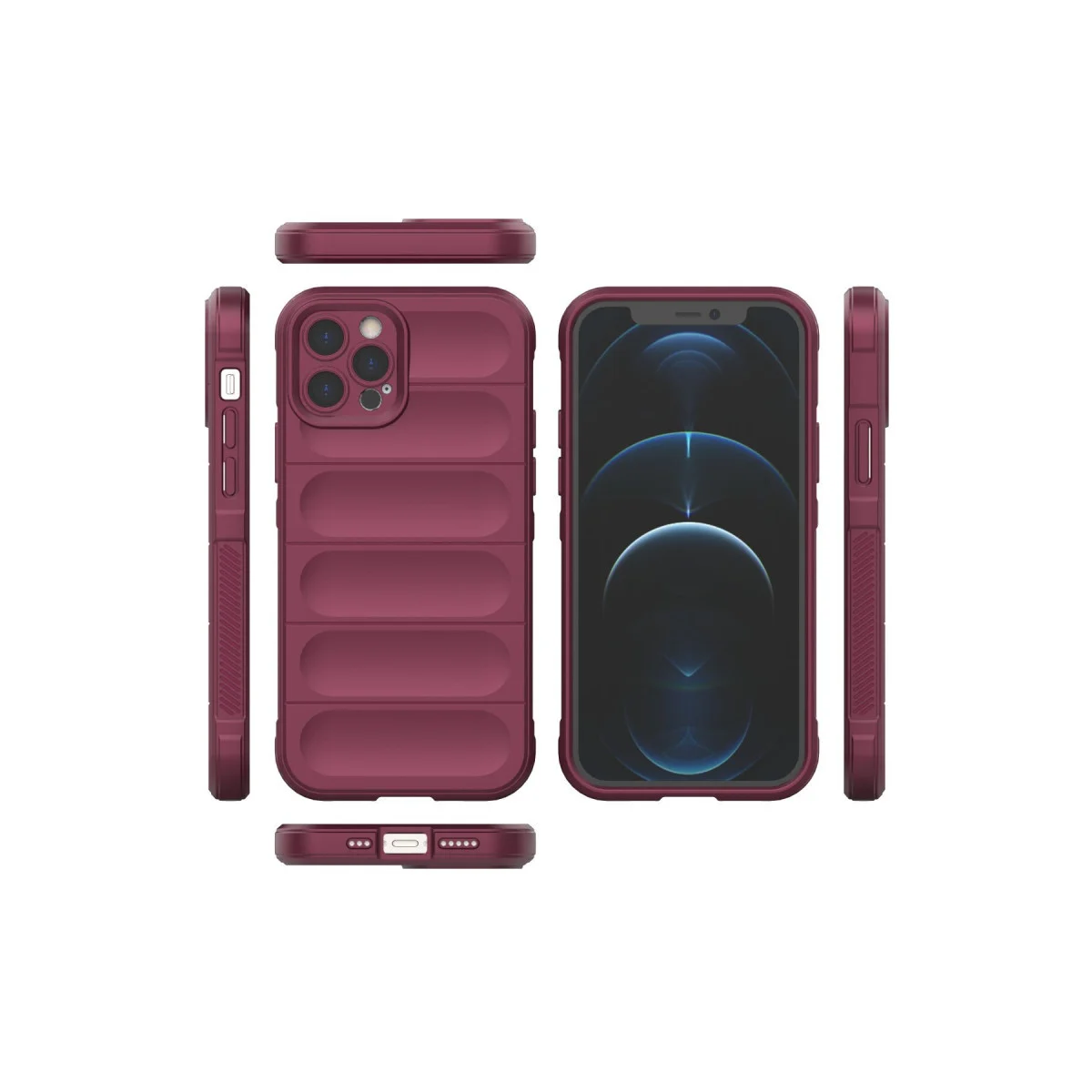 iPhone 12 Pro Kılıf Optimum Silikon - Bordo