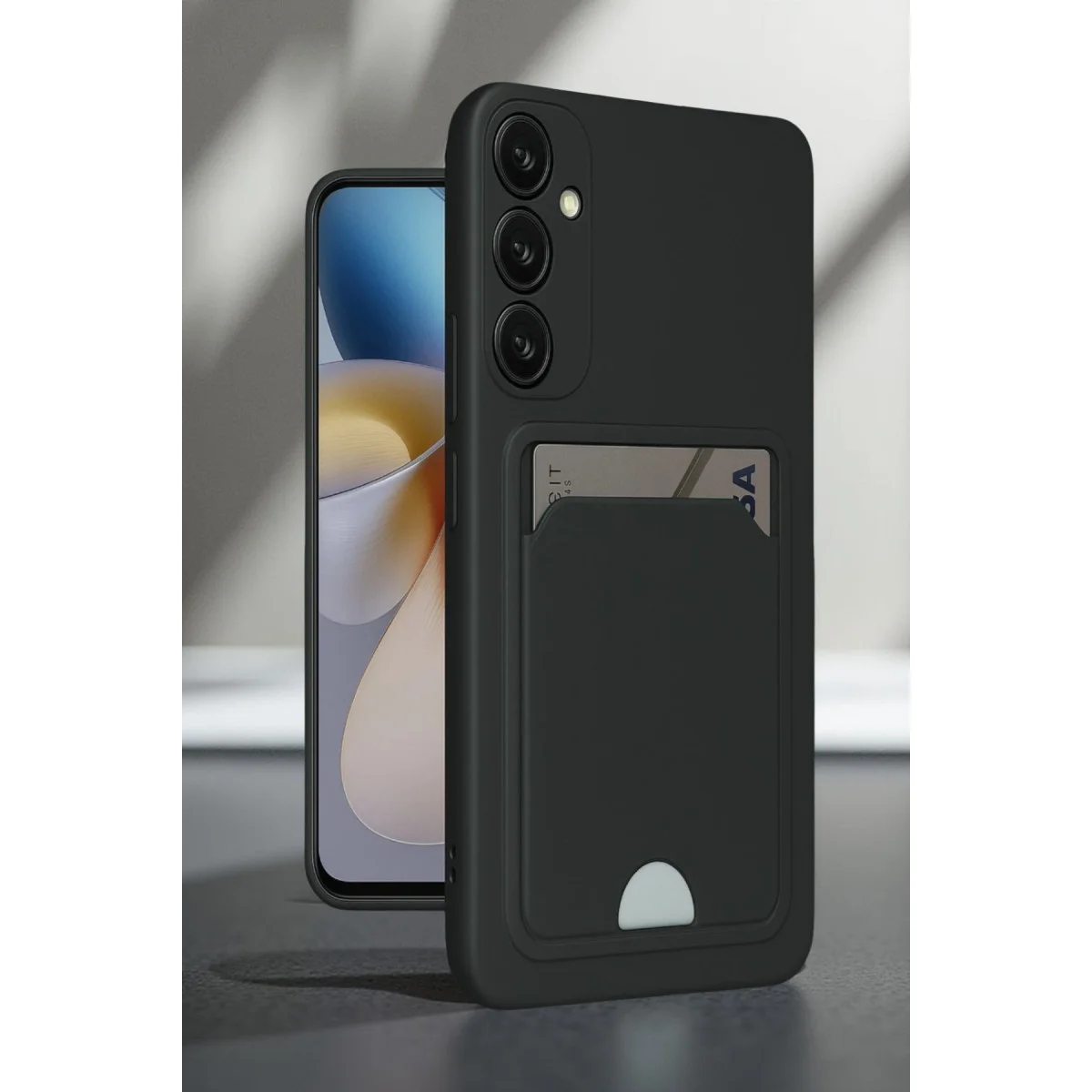 Galaxy A16 5G Kılıf Kelvin Kartvizitli Silikon - Bordo