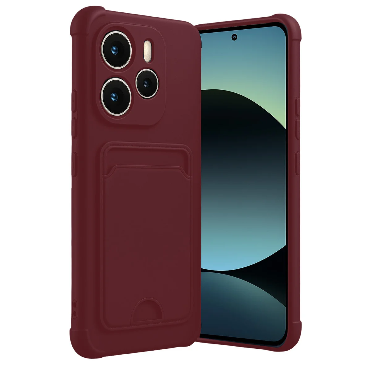 Redmi Note 14 4G Kelvin Kartvizitli Silikon - Bordo