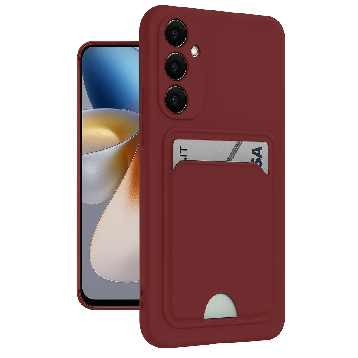 Galaxy S24 Plus Kelvin Kartvizitli Silikon - Bordo