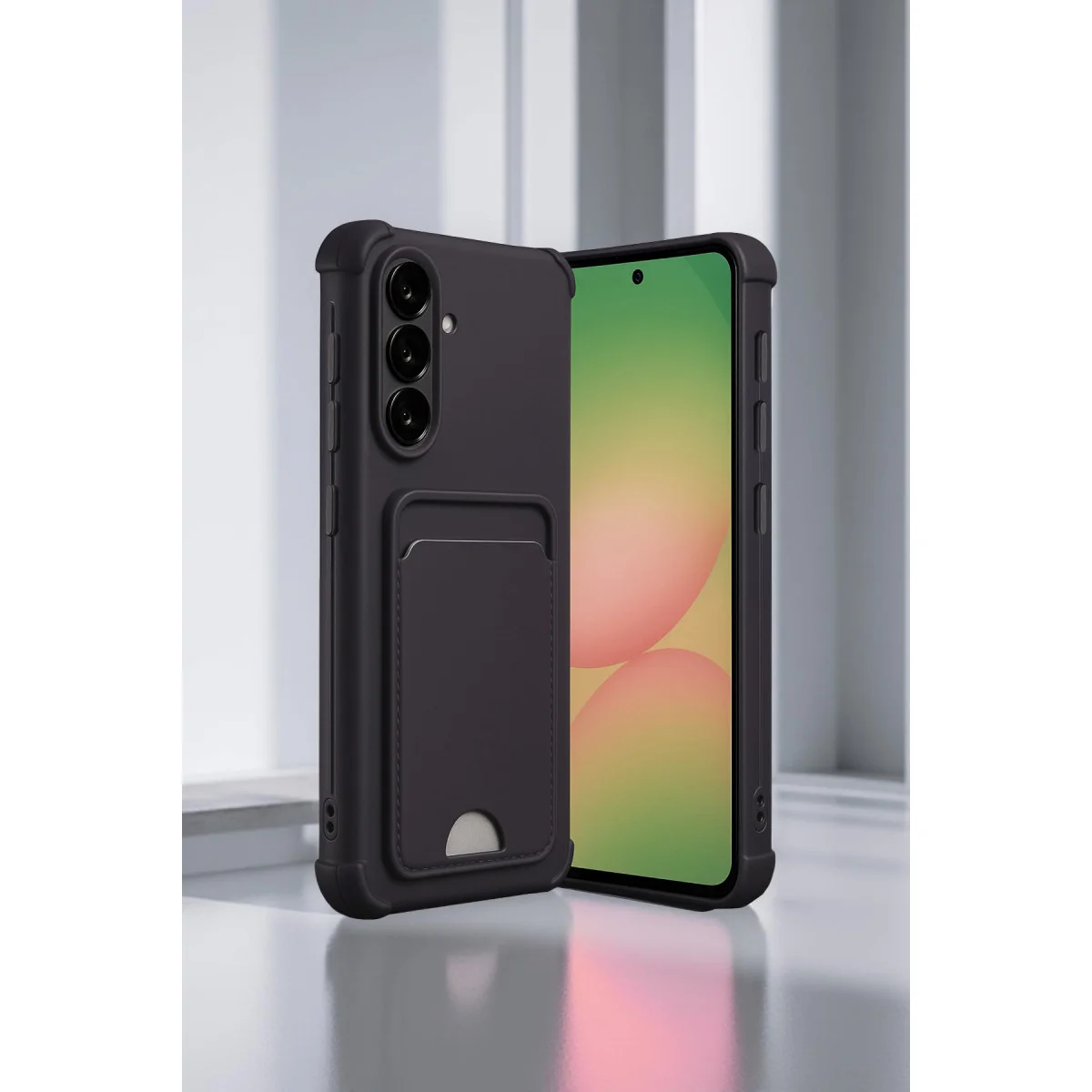 Galaxy A56 Kılıf Kelvin Kartvizitli Silikon - Bordo