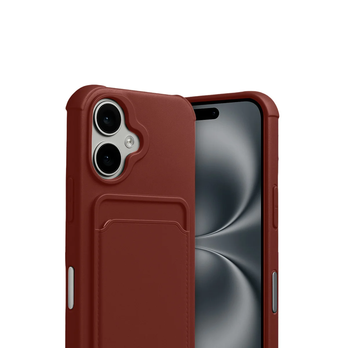 iPhone 17 Kelvin Kartvizitli Silikon - Bordo