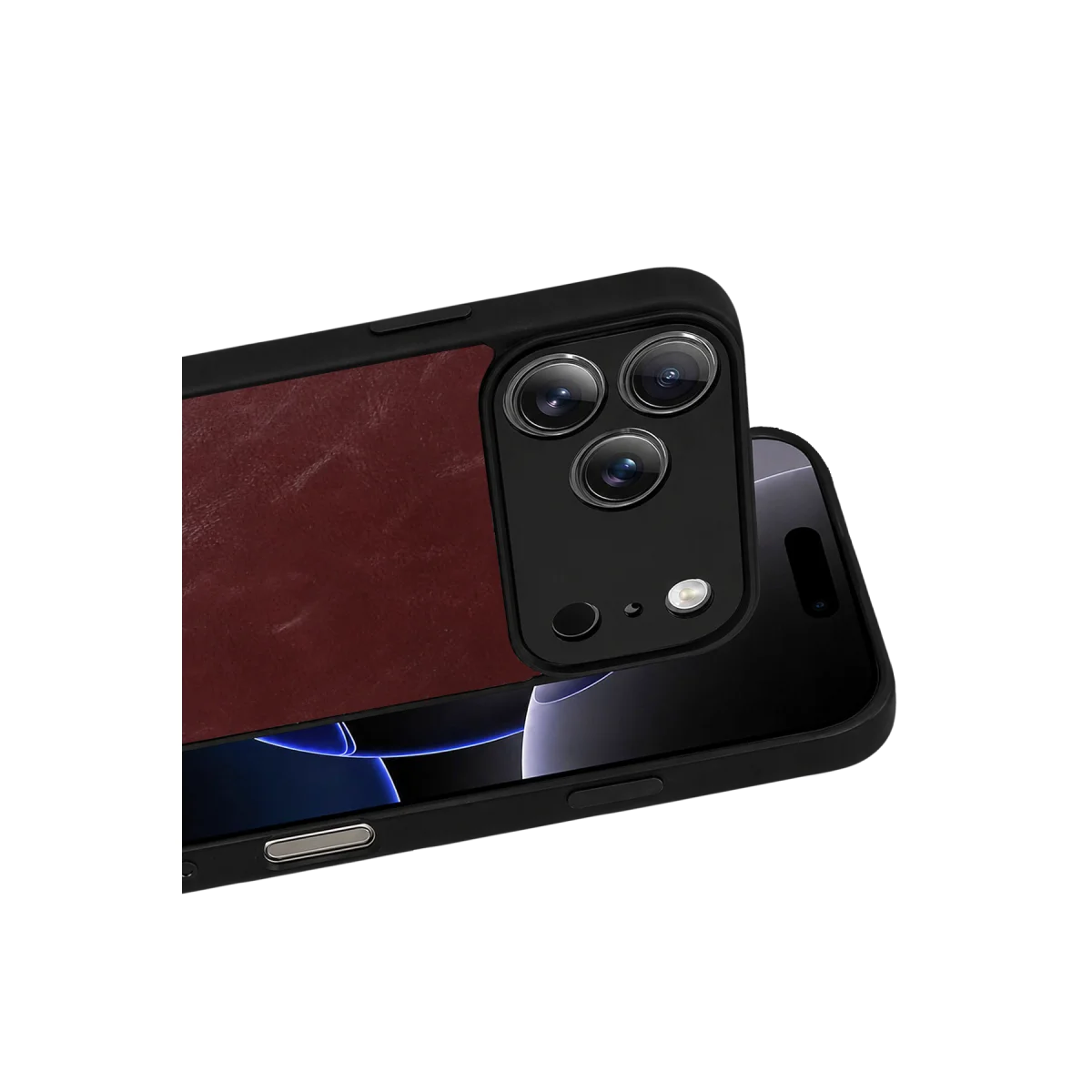 iPhone 17 Pro Aras Deri Kapak - Bordo