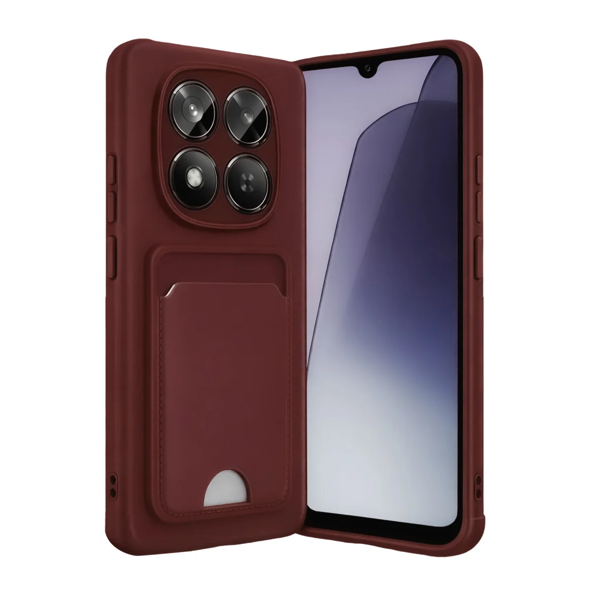 Redmi Note 15 Pro 4G Kelvin Kartvizitli Silikon - Bordo