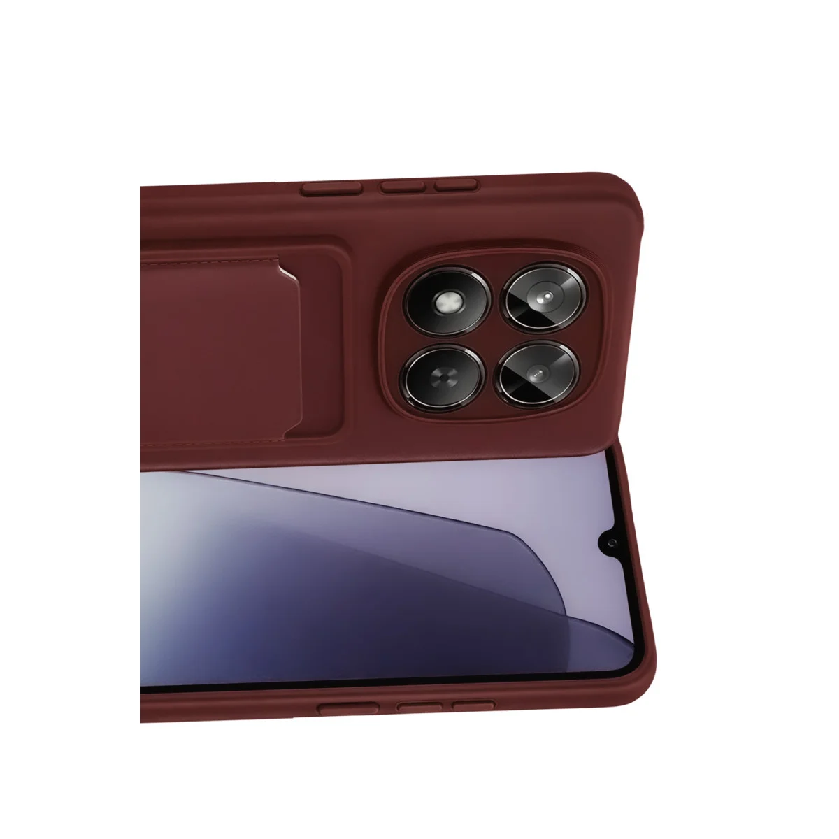 Redmi Note 15 4G Kelvin Kartvizitli Silikon - Bordo