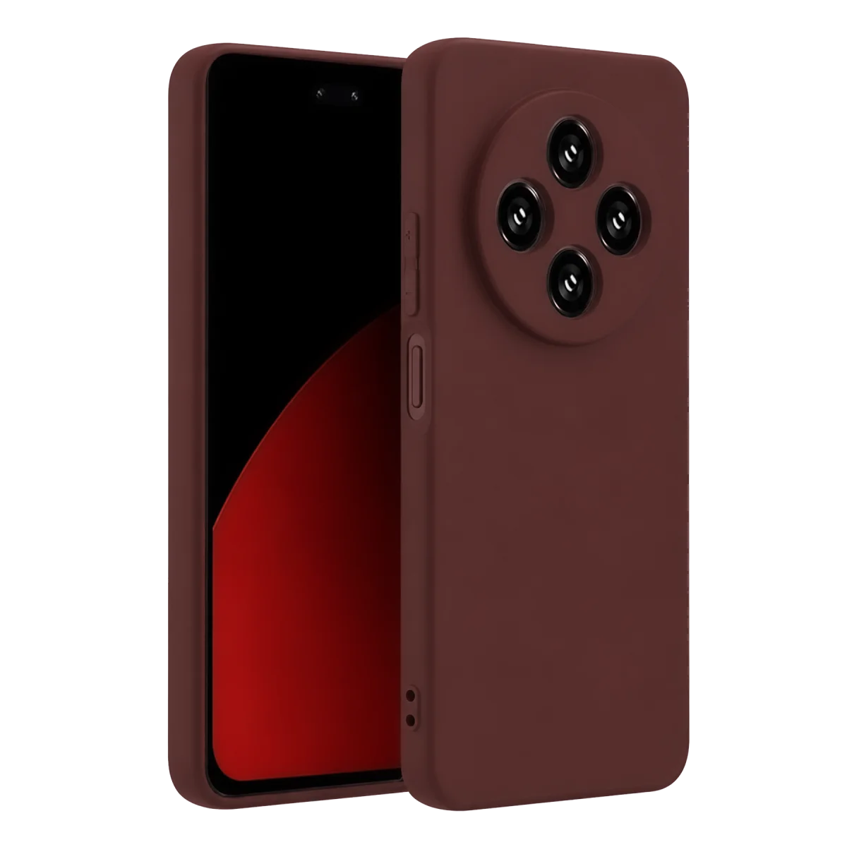 Redmi 14C Kılıf First Silikon - Bordo