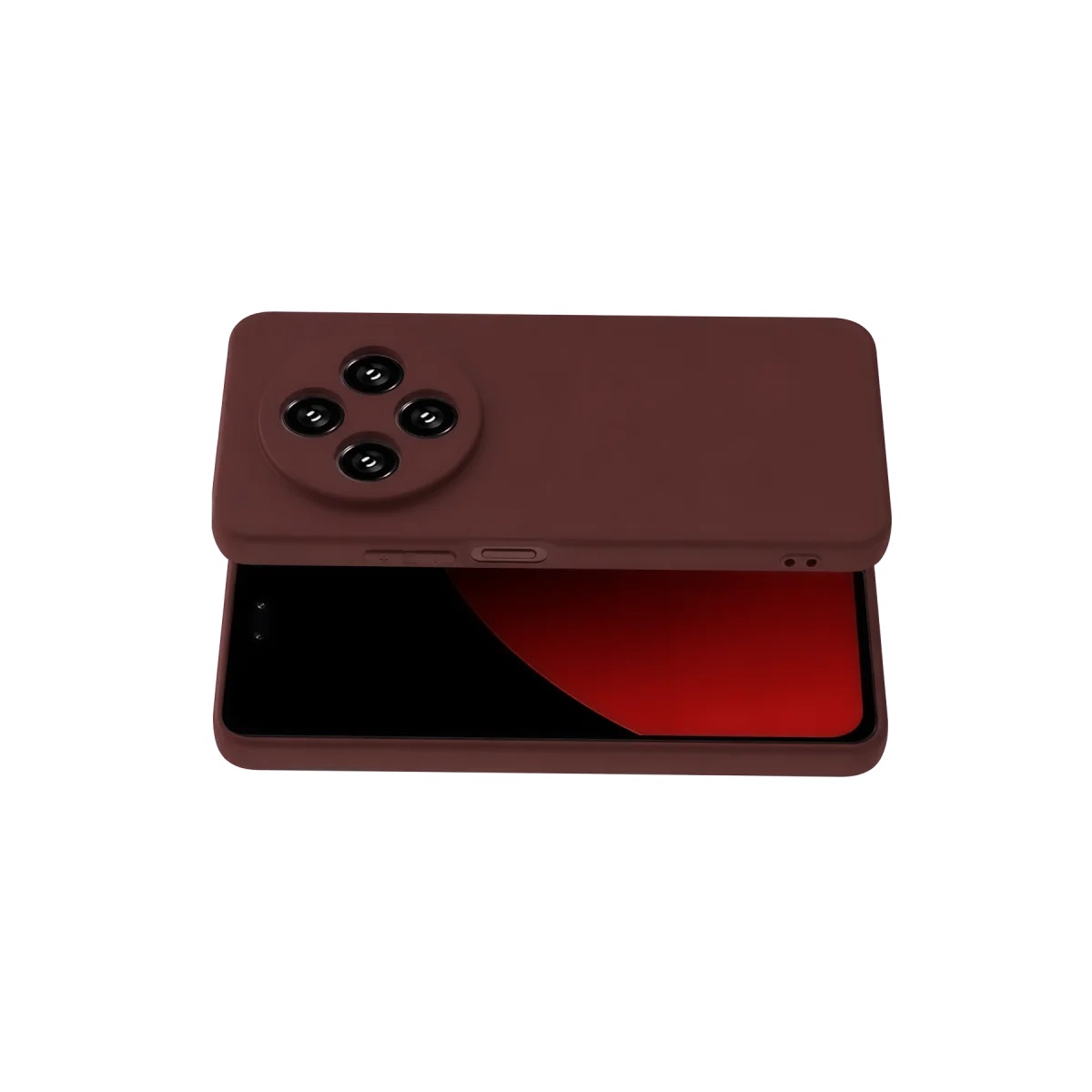 Redmi 14C Kılıf First Silikon - Bordo
