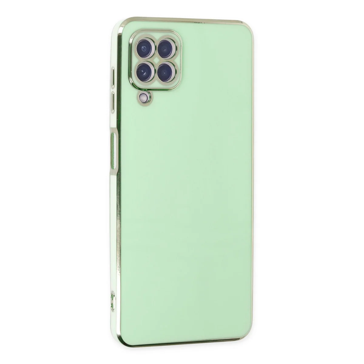 Galaxy A12 Kılıf Volet Silikon - Açık Yeşil