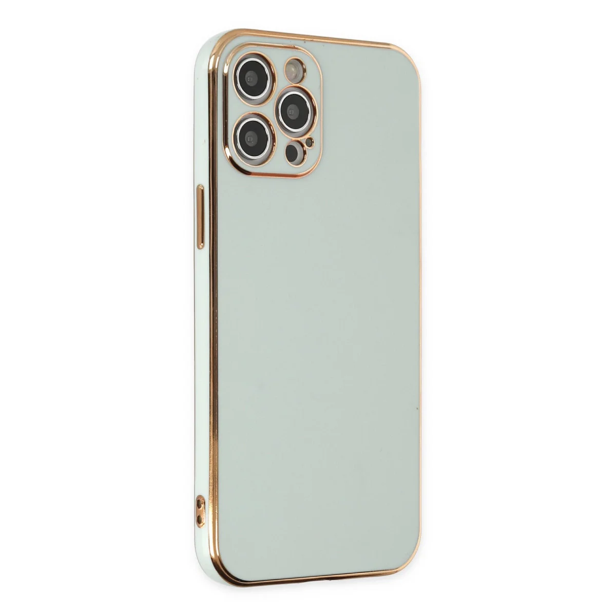 iPhone 12 Pro Max Kılıf Volet Silikon - Açık Yeşil