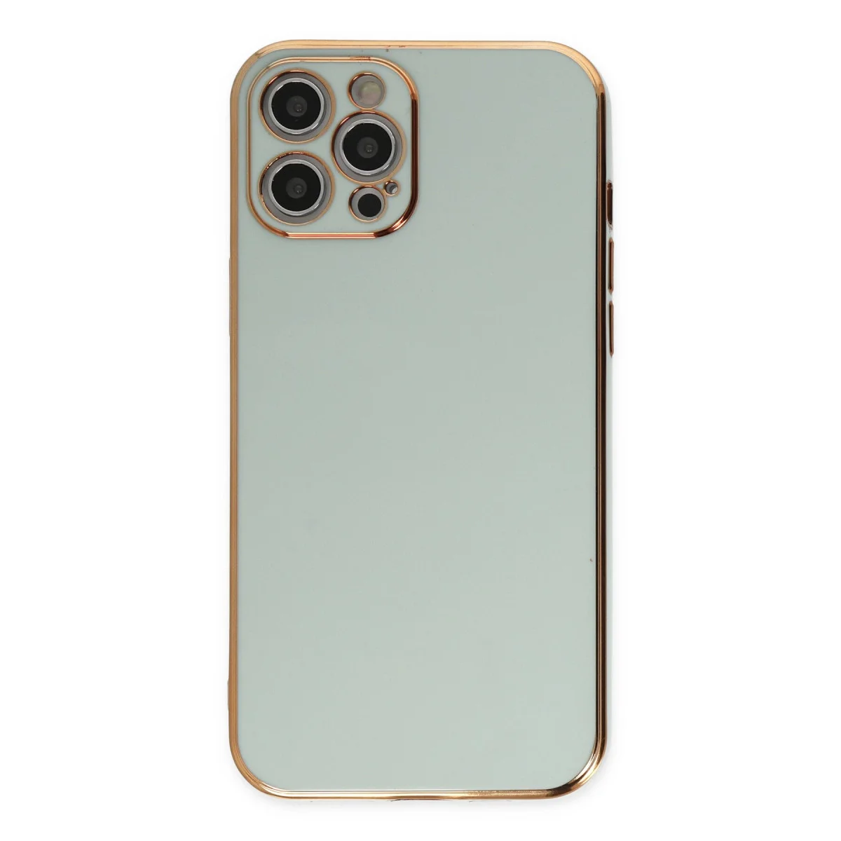iPhone 12 Pro Max Kılıf Volet Silikon - Açık Yeşil