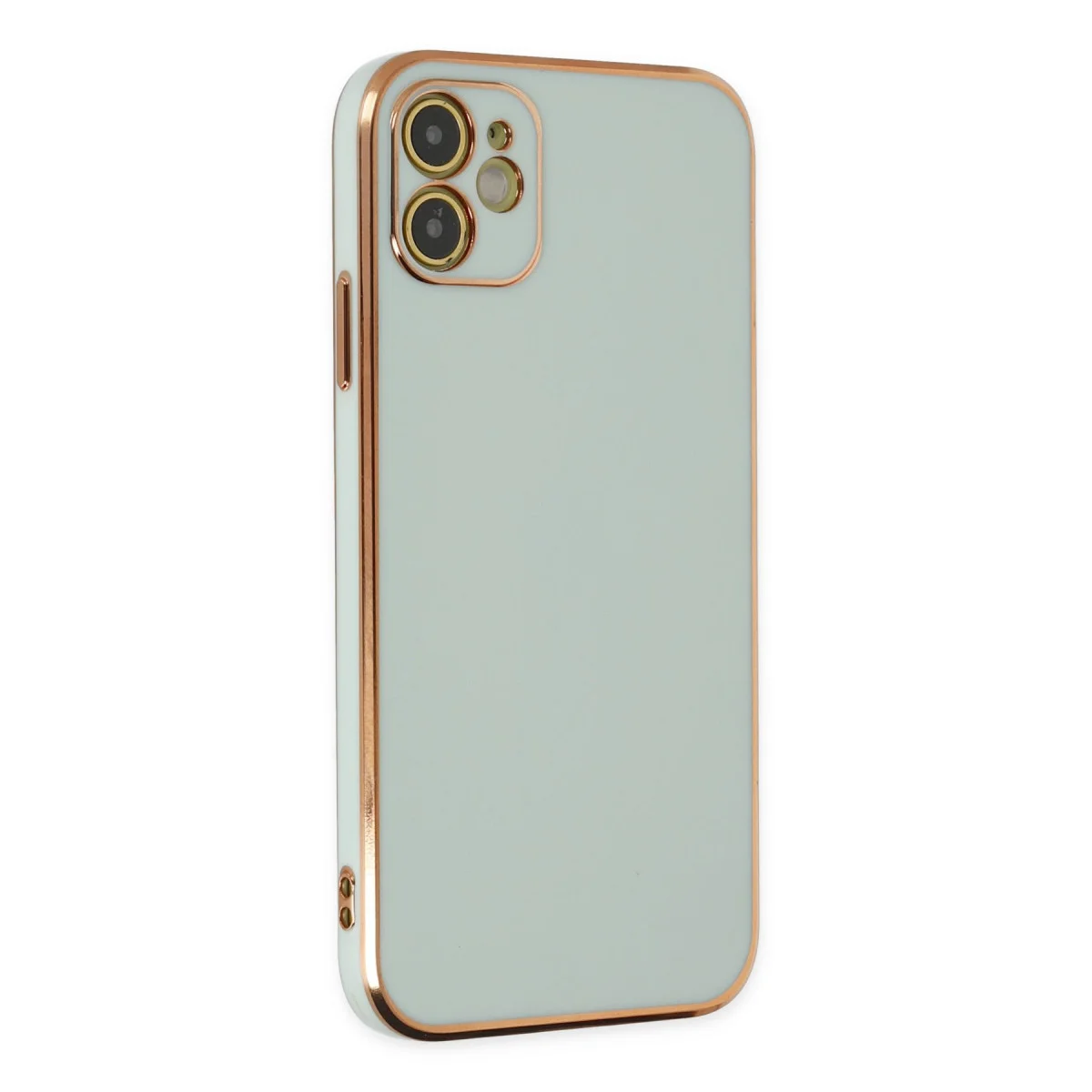 iPhone 12 Kılıf Volet Silikon - Açık Yeşil