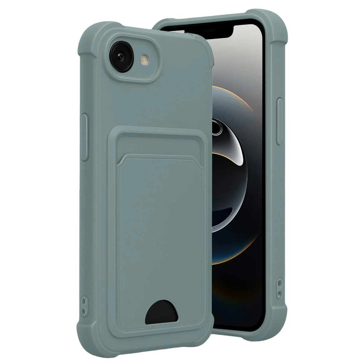 iPhone 16E Kelvin Kartvizitli Silikon - Açık Yeşil
