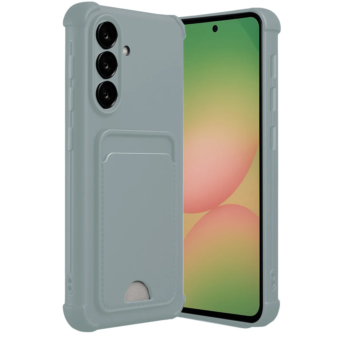 Galaxy A36 Kılıf Kelvin Kartvizitli Silikon - Açık Yeşil