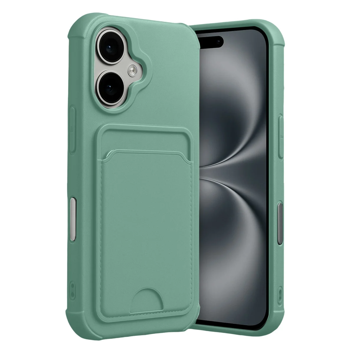 iPhone 17 Kelvin Kartvizitli Silikon - Açık Yeşil