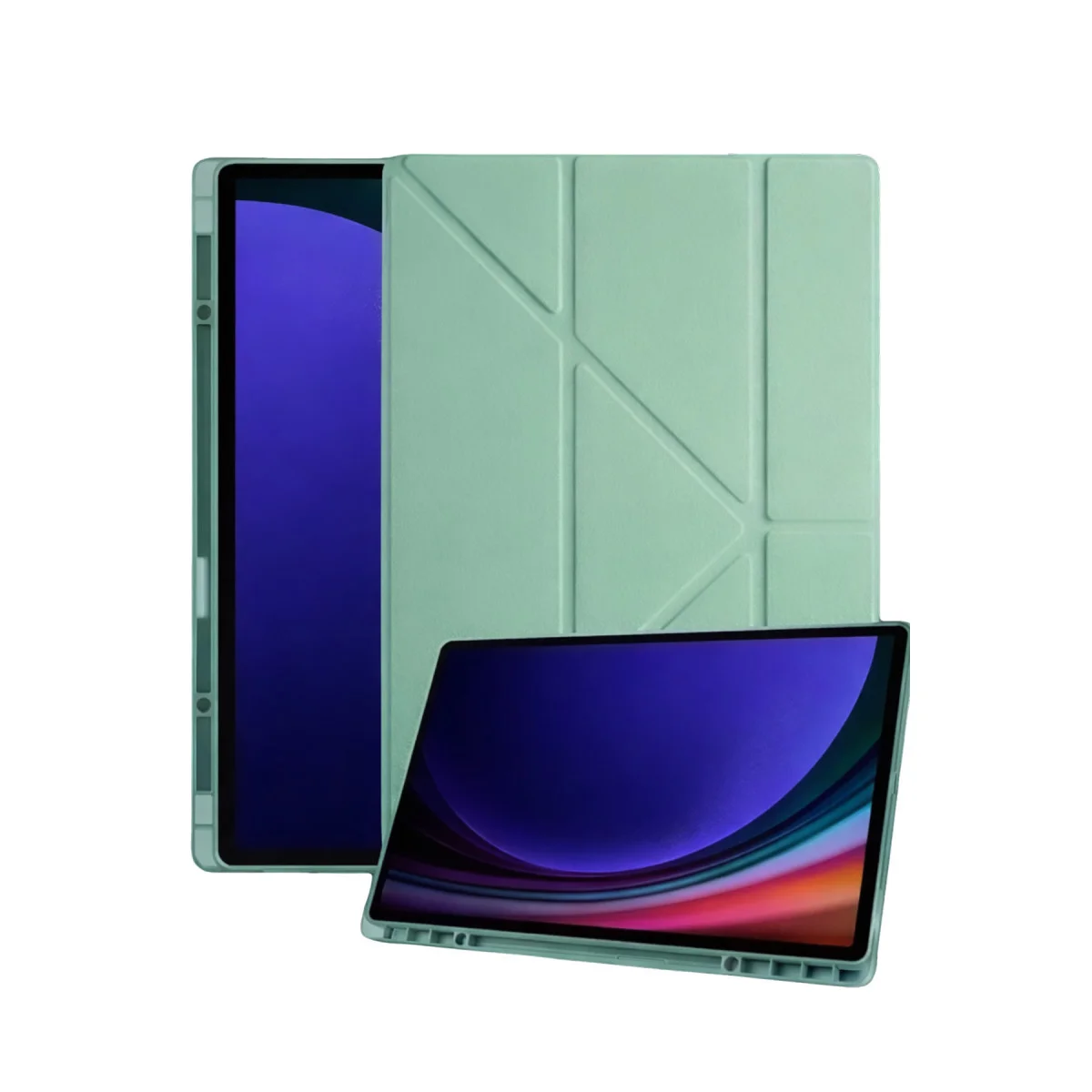 Galaxy Tab A11 Kalemlikli Mars Tablet Kılıfı - Açık Yeşil