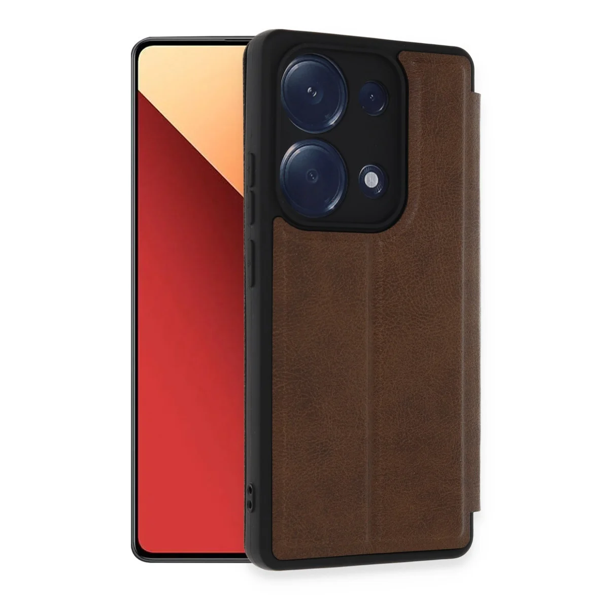 Redmi Note 13 Pro 4G Kılıf Flip Cover - Taba