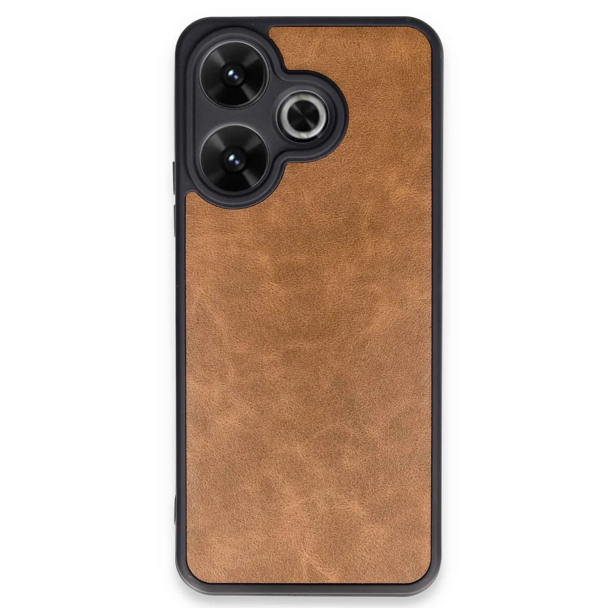 Redmi 13 4G Kılıf Aras Deri Kapak - Taba