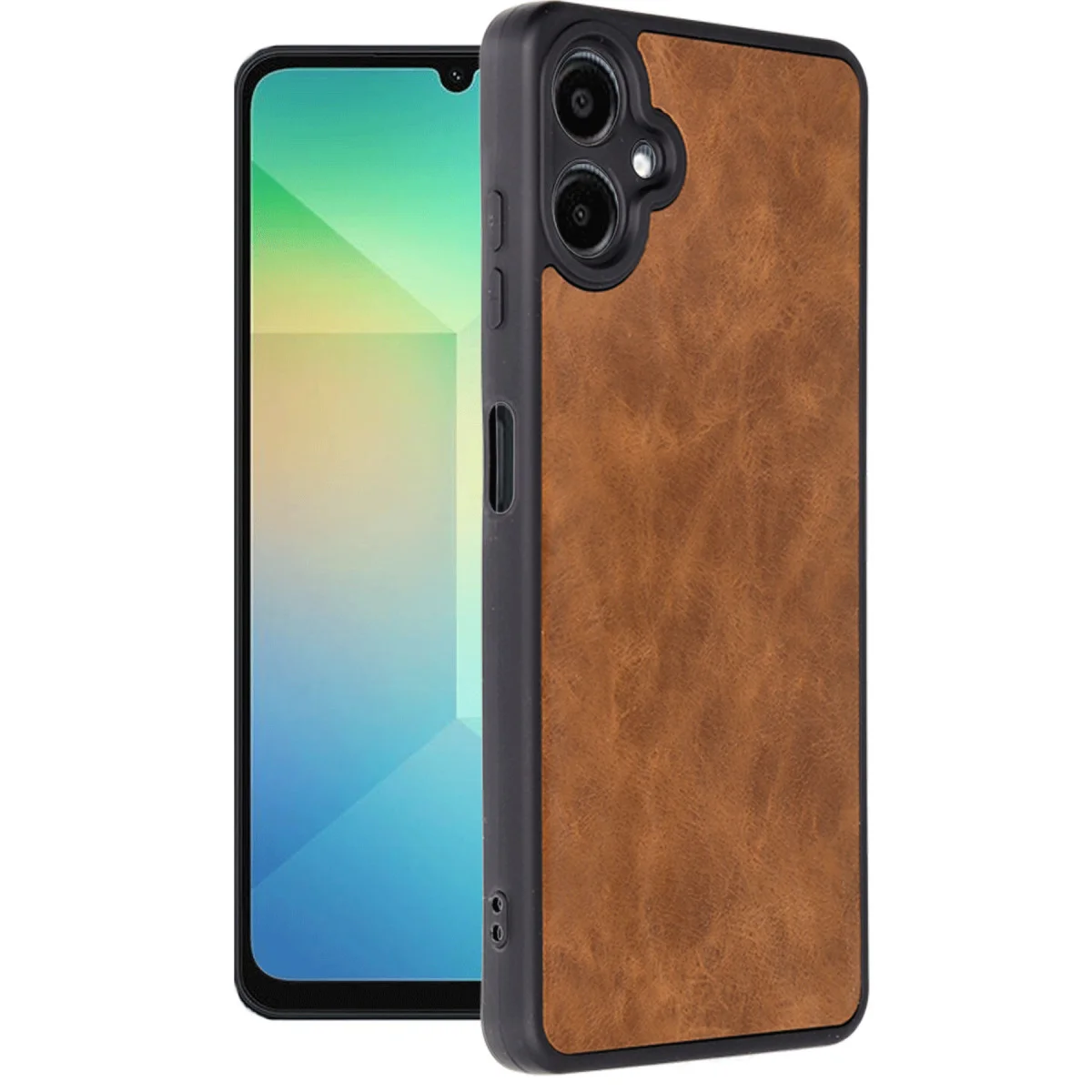 Galaxy A06 Kılıf Aras Deri Kapak - Taba