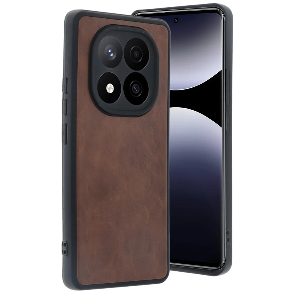 Redmi Note 14 Pro 5G Kılıf Aras Deri Kapak - Taba