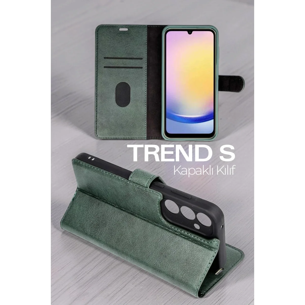 Galaxy A57 5G Trend S Plus Kapaklı Kılıf - Taba