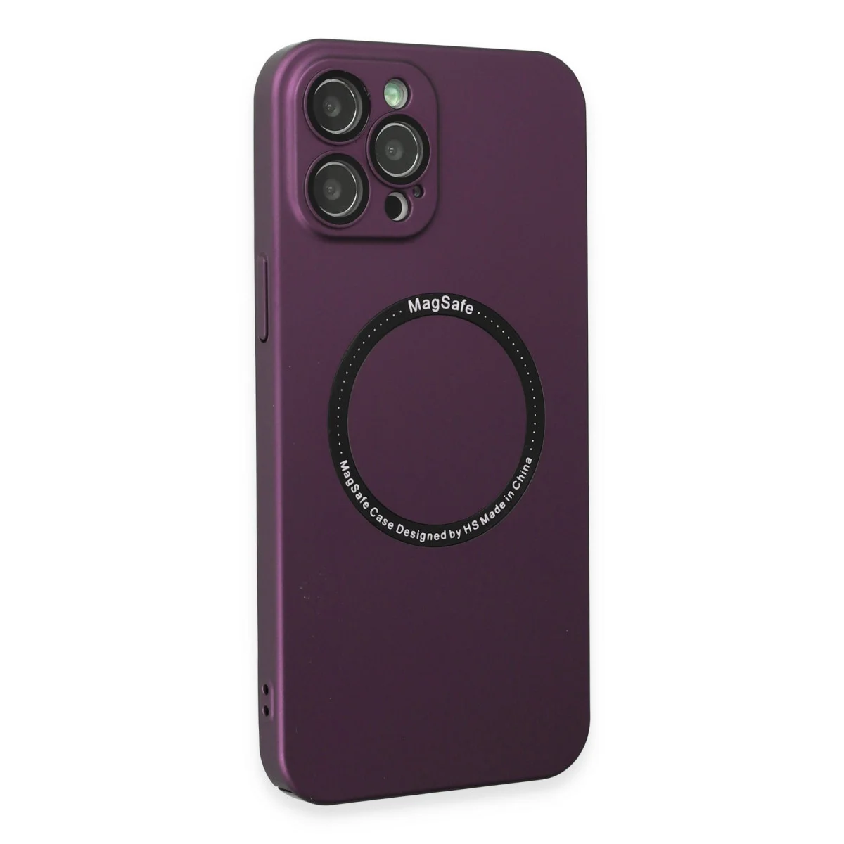 iPhone 12 Pro Kılıf Jack Magneticsafe Lens Silikon - Mürdüm