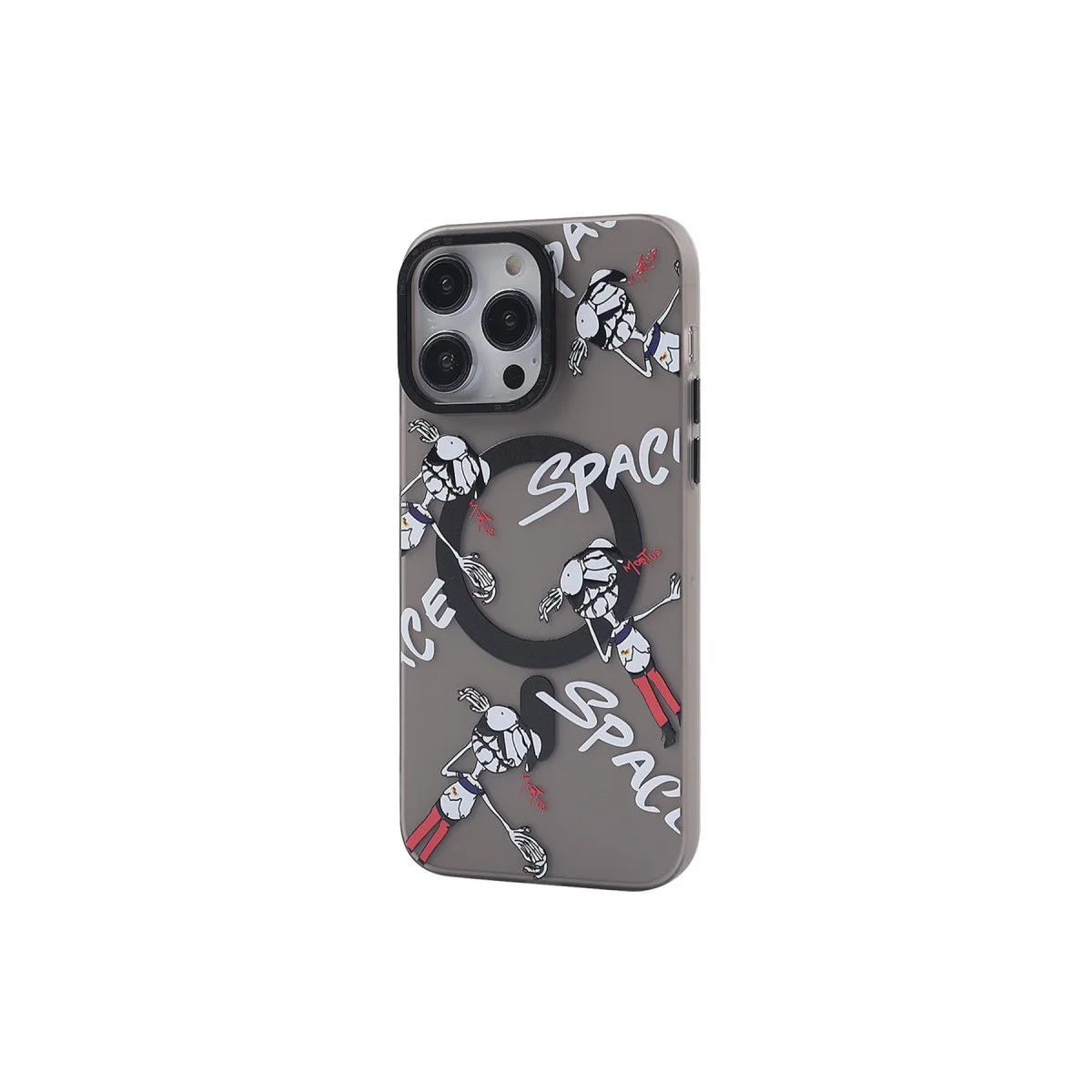 iPhone 14 Pro Kılıf Apollo Magneticsafe Desenli Kapak - Apollo Siyah - 3