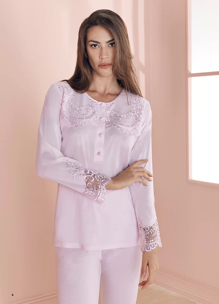 Espuar 757 Penye 3'lü Sabahlık Pijama Takımı