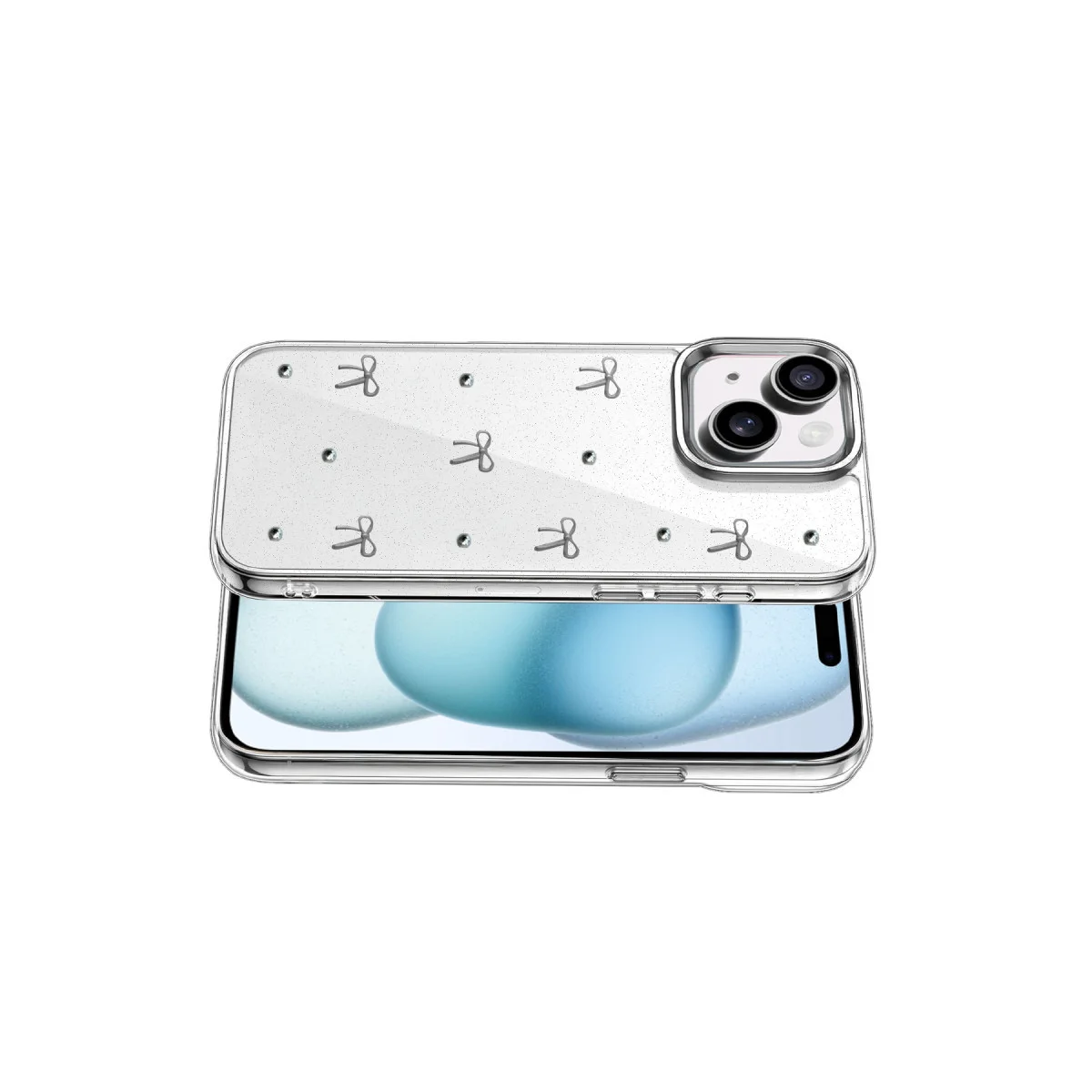 iPhone 15 Fiyonk Desenli Kapak - Desen 5