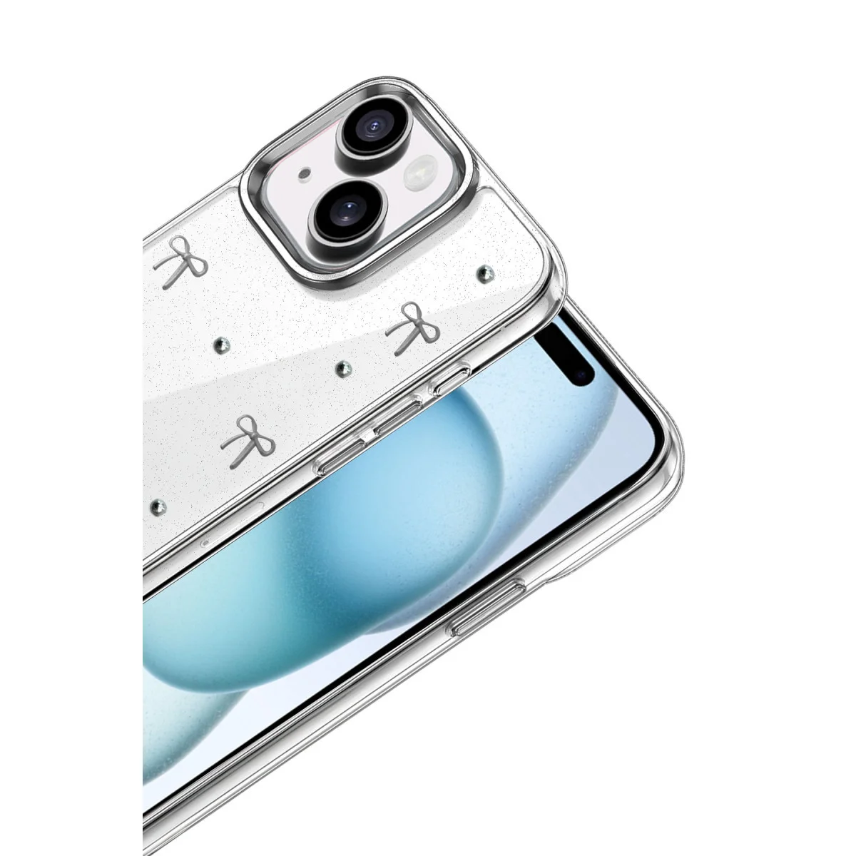 iPhone 15 Plus Fiyonk Desenli Kapak - Desen 5