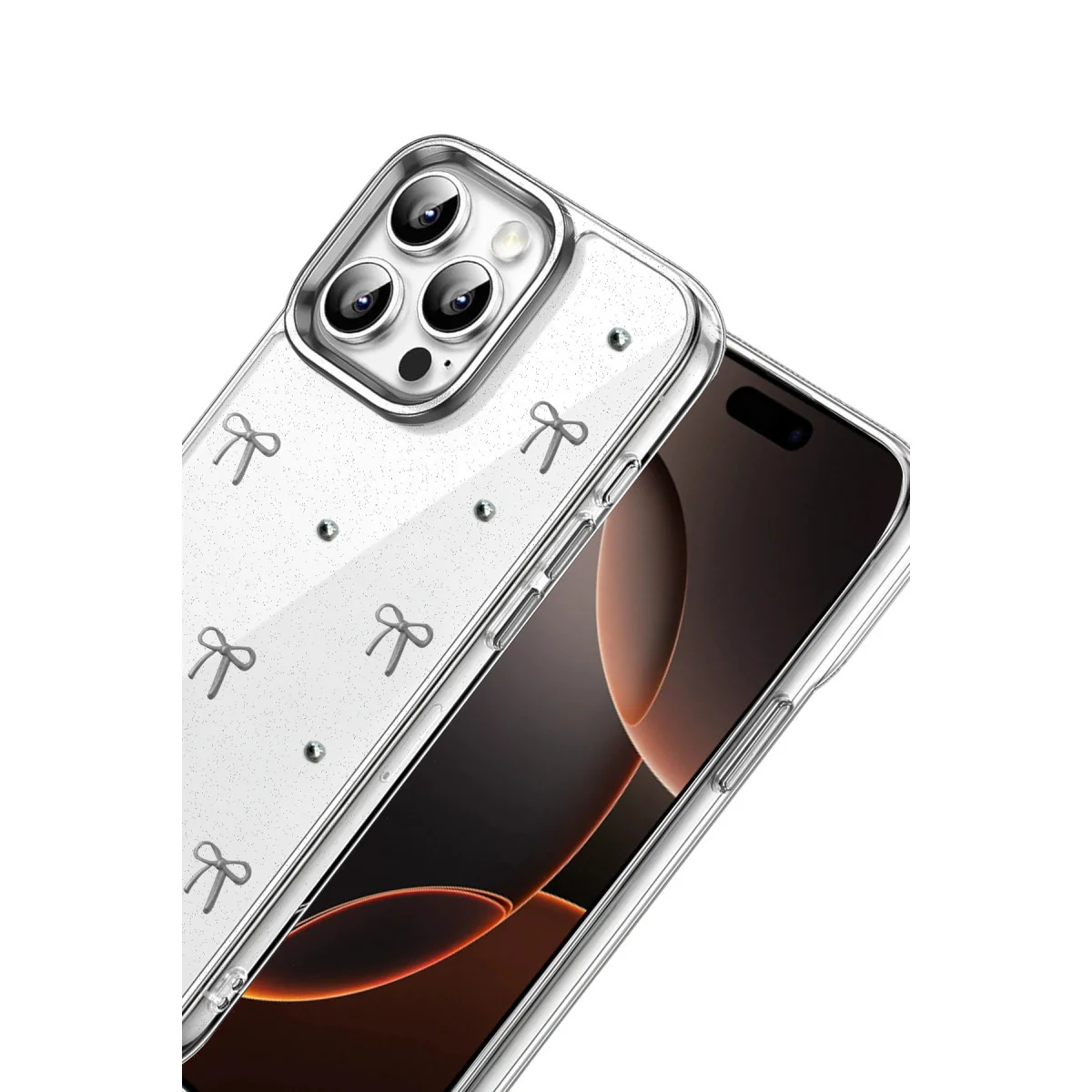 iPhone 15 Pro Max Fiyonk Desenli Kapak - Desen 5