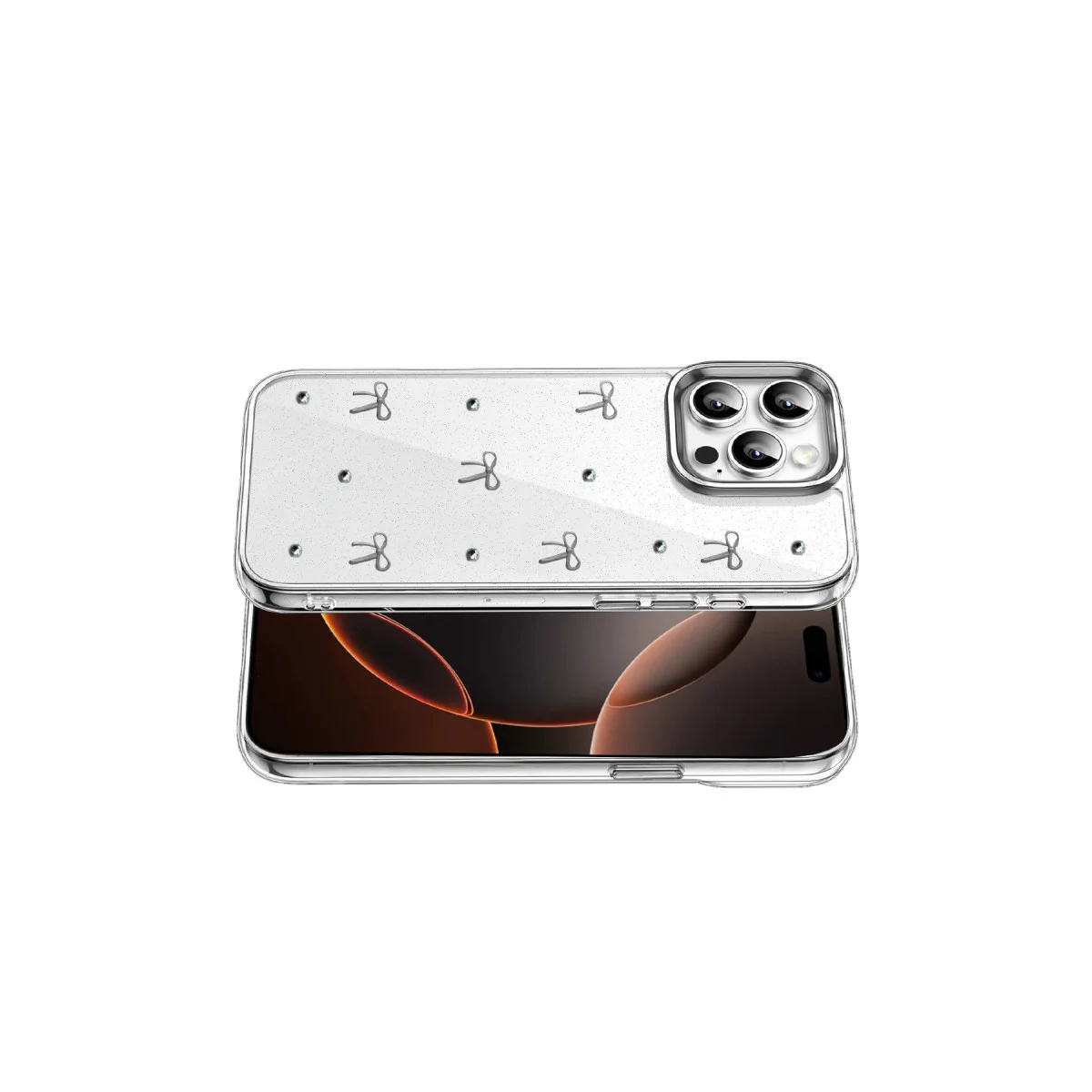 iPhone 16 Pro Max Fiyonk Desenli Kapak - Desen 5