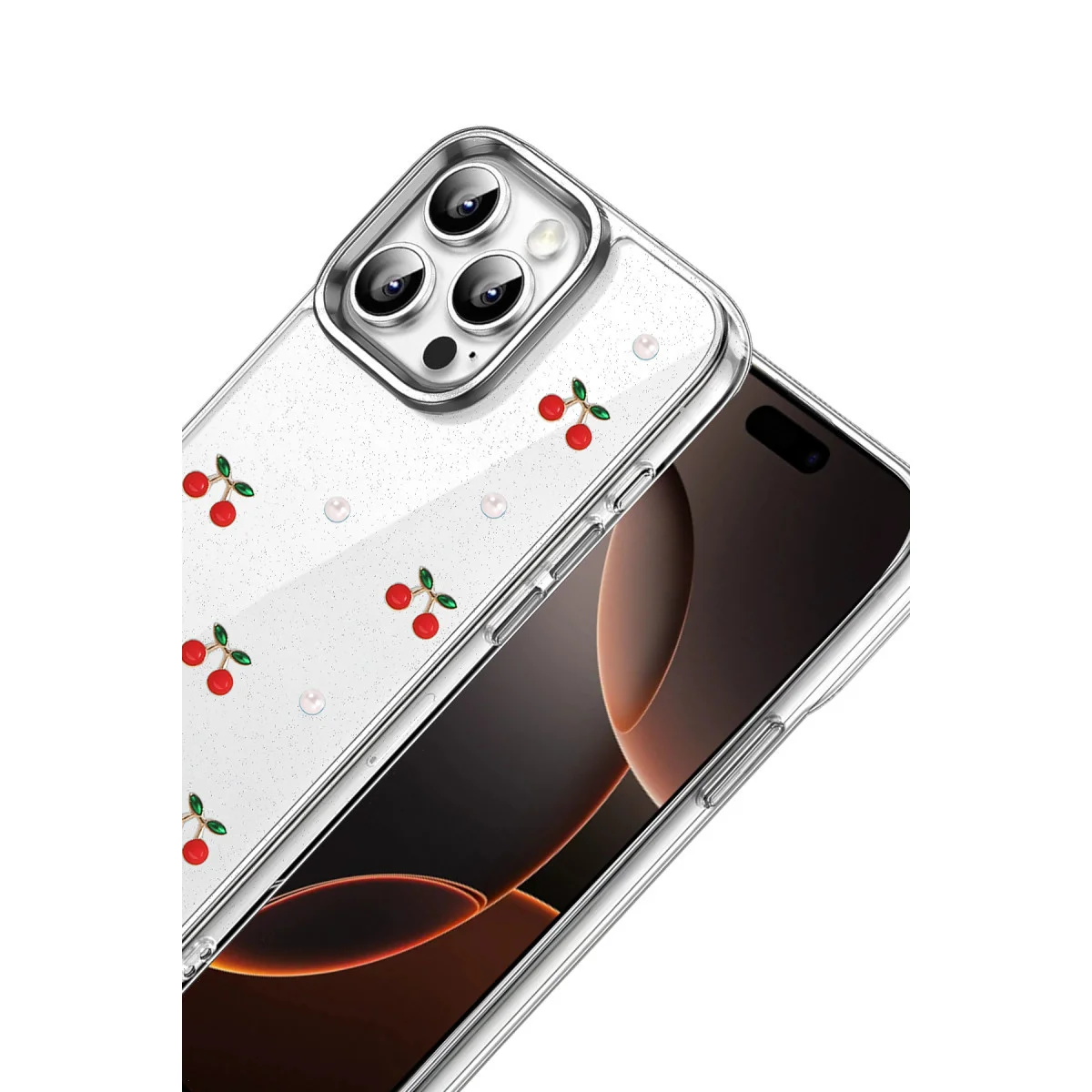 iPhone 16 Pro Fiyonk Desenli Kapak - Desen 9