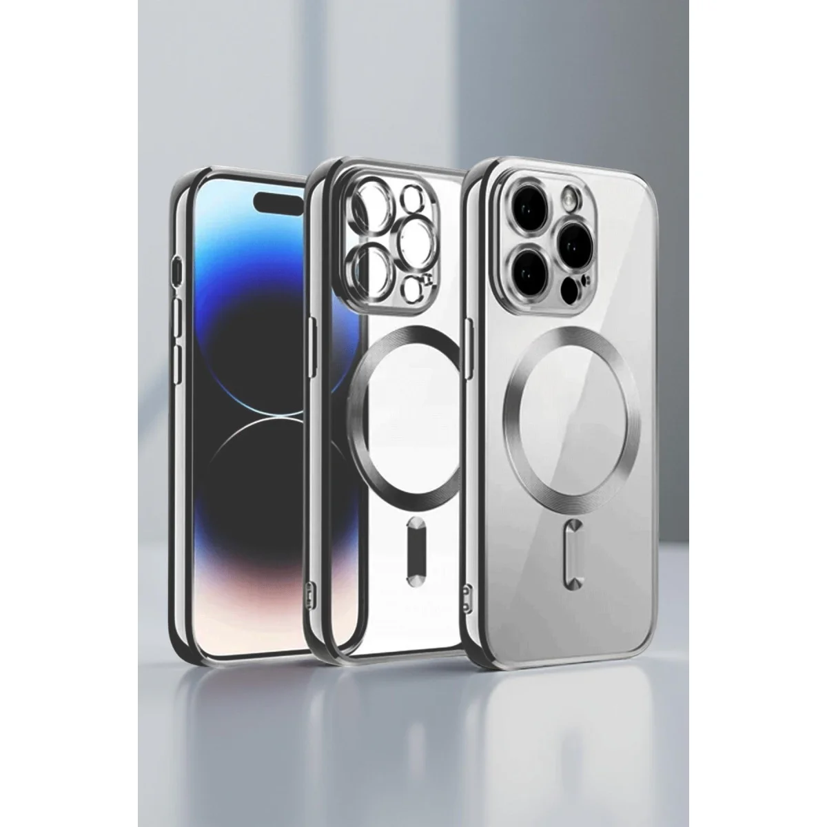 iPhone 13 Pro Max Kılıf Kross Magneticsafe Kapak - Titan Gri
