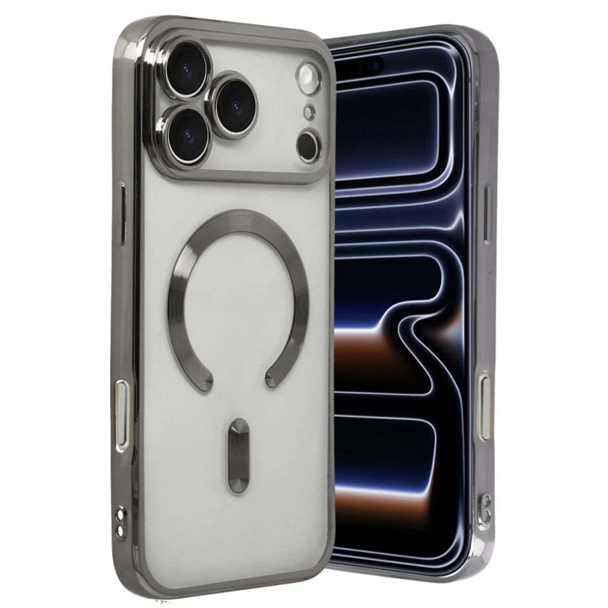iPhone 17 Pro Max Kross Magneticsafe Kapak - Titan Gri