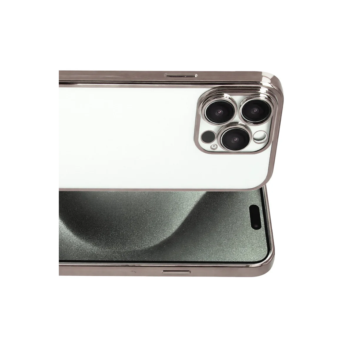iPhone 15 Pro Max Razer Lensli Silikon - Titan Gri