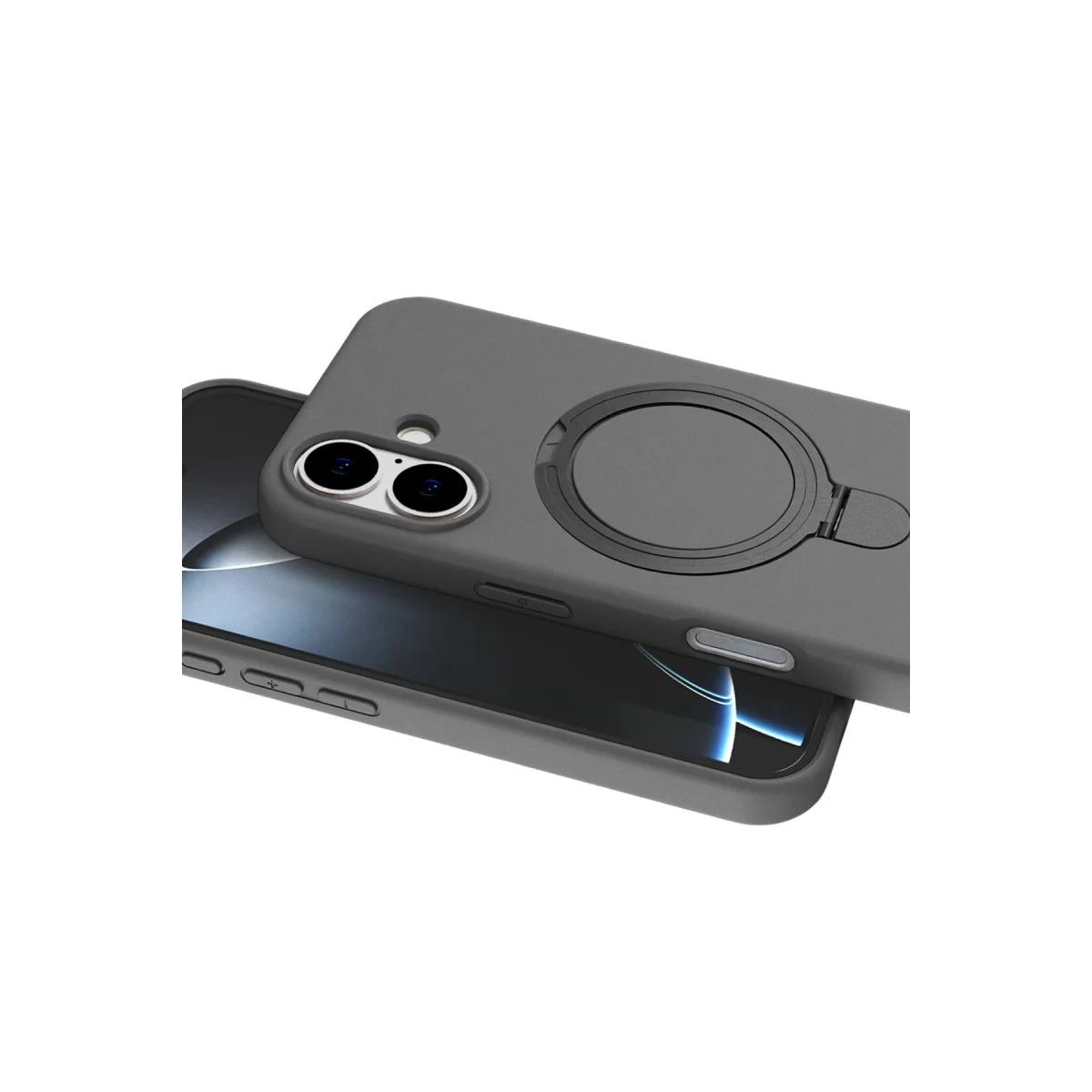 iPhone 17 Regal Magsafe Standlı Kapak - Titan Gri