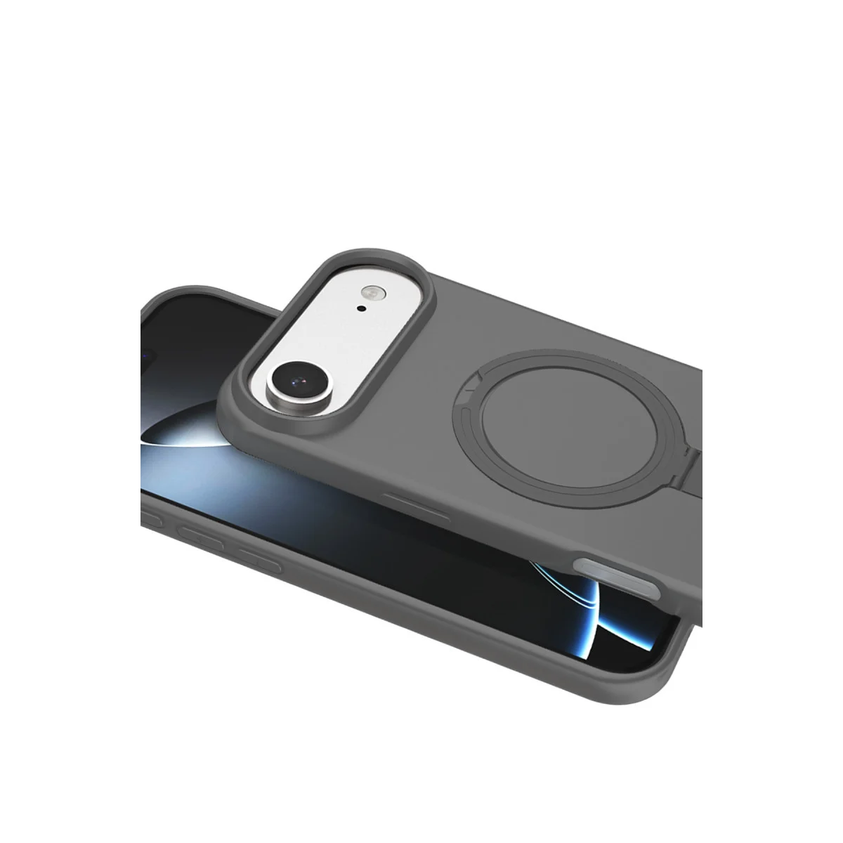 iPhone 17 Air Regal Magsafe Standlı Kapak - Titan Gri