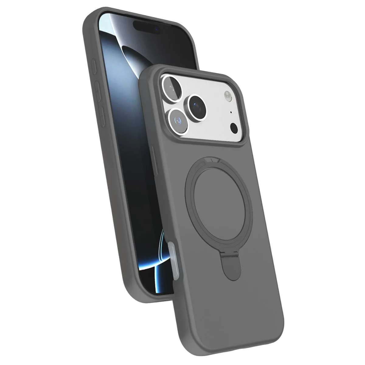 iPhone 17 Pro Max Regal Magsafe Standlı Kapak - Titan Gri