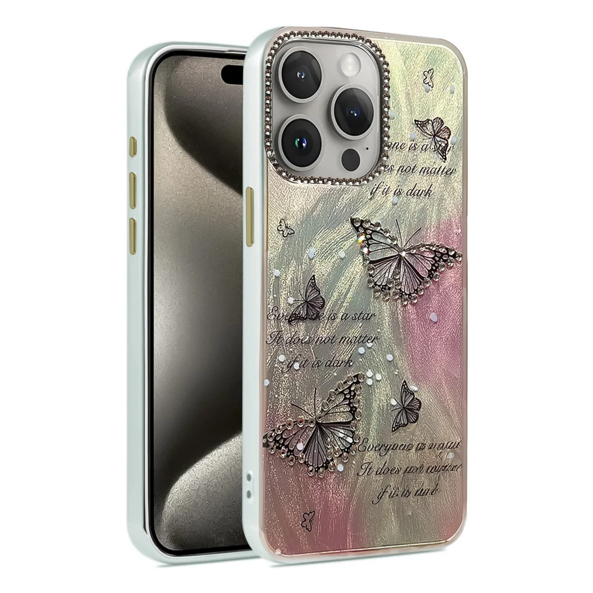 iPhone 15 Pro Max Kılıf Blade Aynalı Desenli Kapak - Desen 6